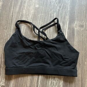 Halara black cross sports bra
